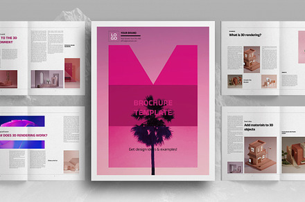 Magenta 3D Render Catalog Brochure