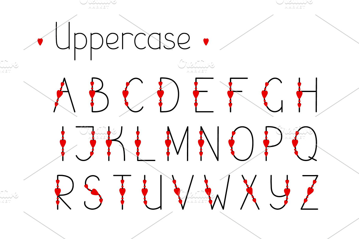 Heartful decorated font, a Sans Serif Font by Contes_de_fée (Photo 3 of 9)