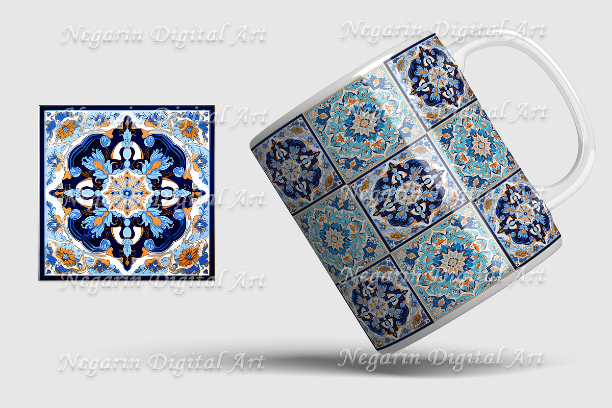 Persian Pattern Tile V2, a Pattern Graphic by Negarin Digital Art (Photo 2 of 8)