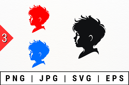Child Profile Silhouettes