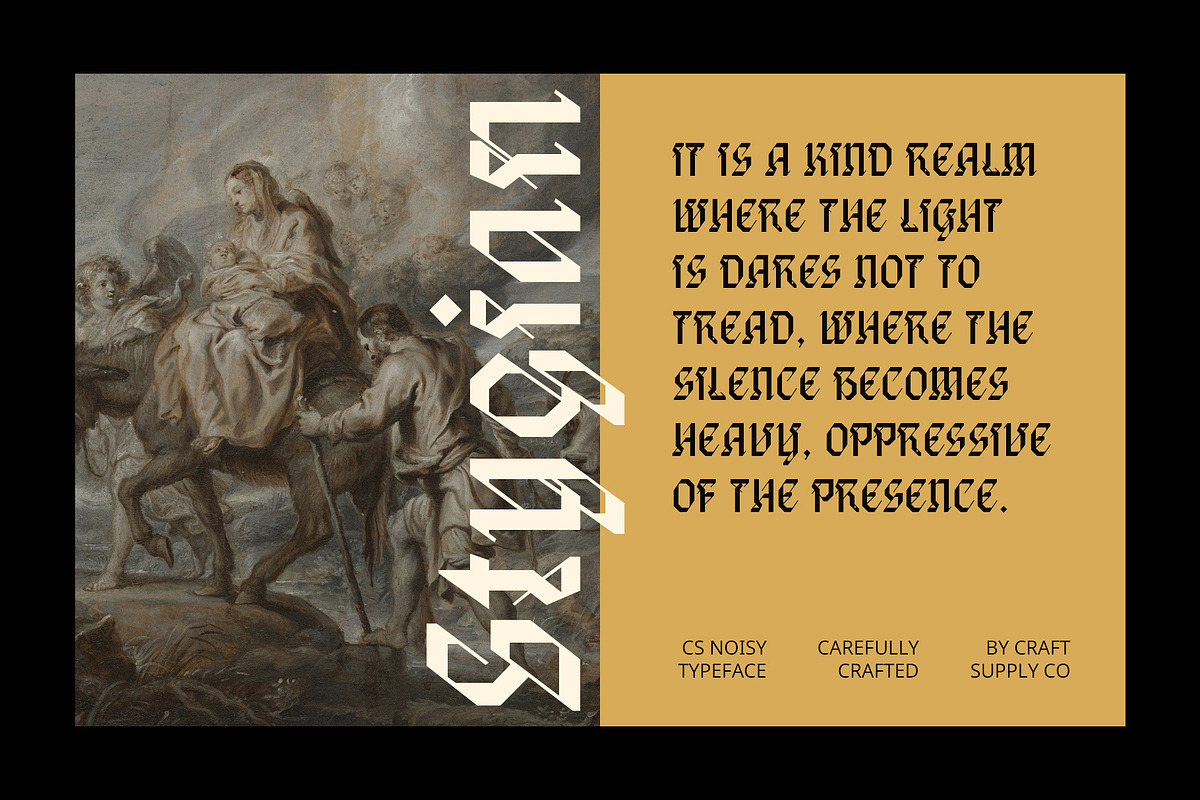 CS Noisy – Blackletter Font, a Blackletter Font by Craft Supply Co. (Photo 5 of 8)