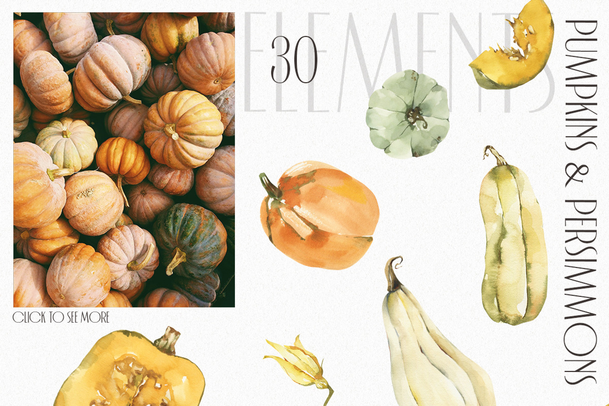 Just AUTUMN watercolor collection., an Object Illustration by ArtMaslyana (Photo 3 of 17)