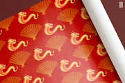 Lunar New Year seamless pattern, a Seasonal Illustration by AnaGuziiArt (Thumbnail 8 of 9)