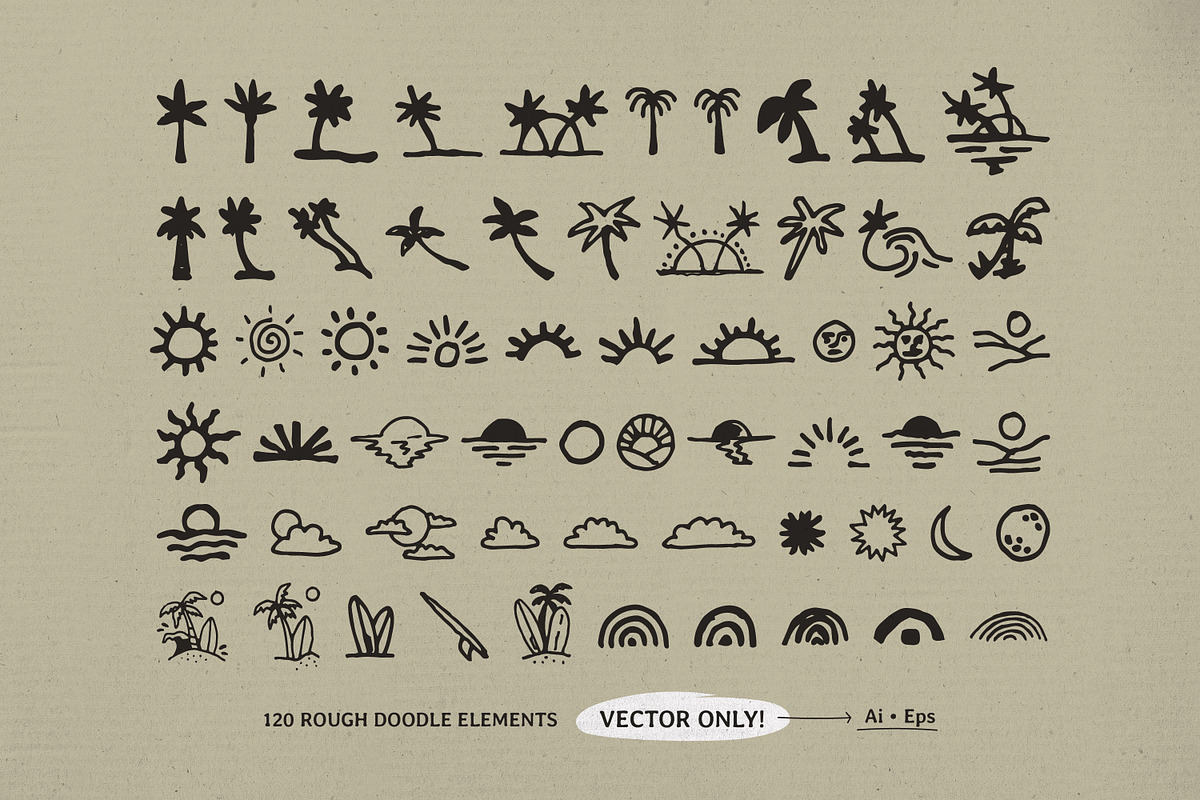 Summer Badges Logo With Doodles, a Branding & Logo Template by Dordar.Lab (Photo 6 of 10)