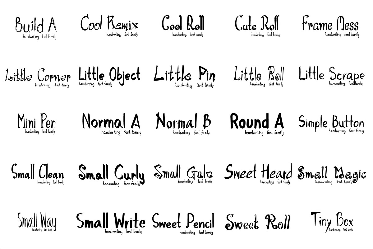 Handwritten Font Bundle preview 2