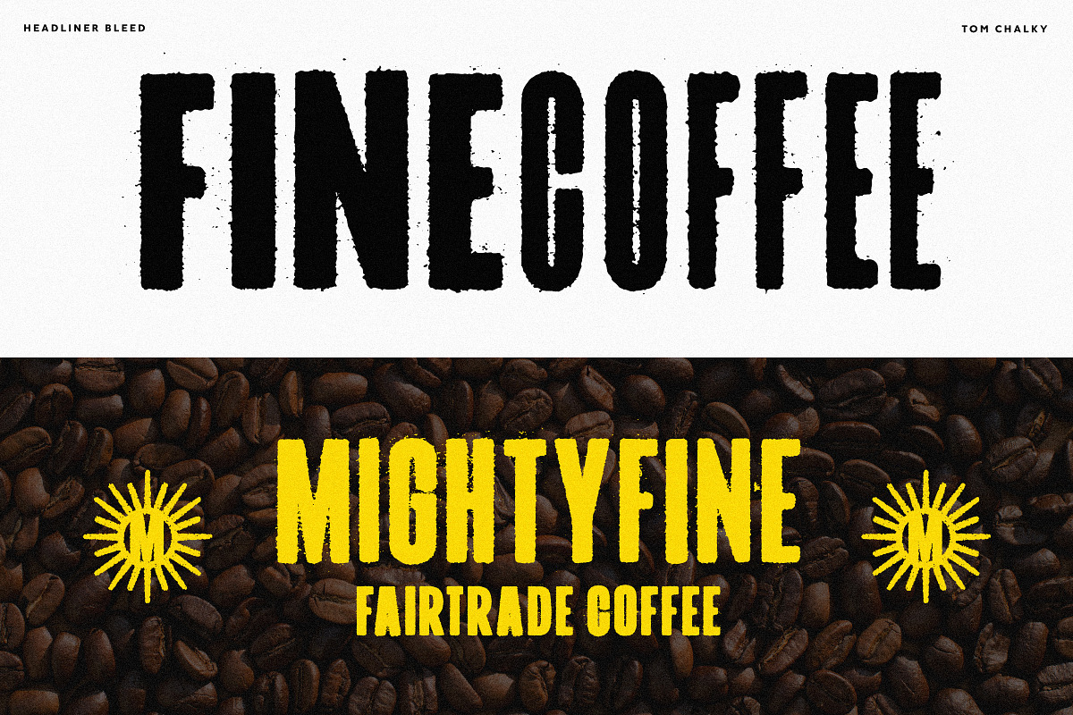 Headliner Bleed Font Family, a Sans Serif Font by Tom Chalky (Photo 5 of 6)