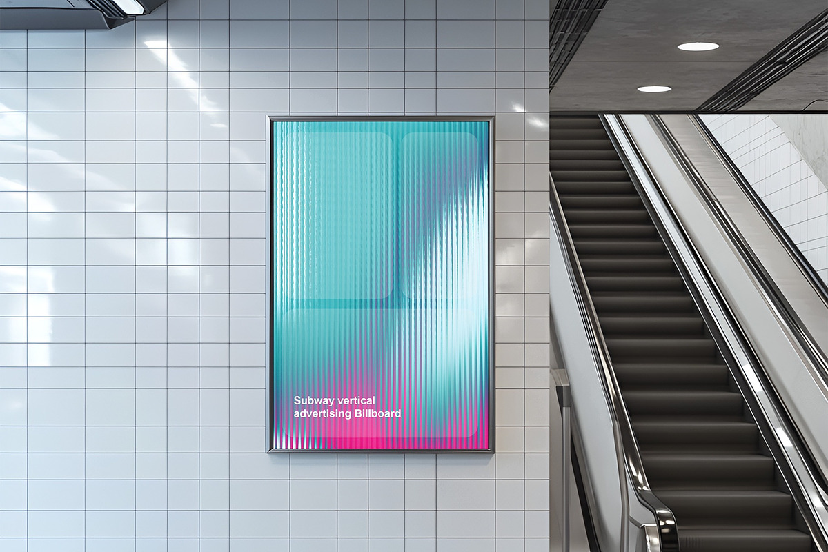 Subway advertising Billboard Mockup, an Advertising Mockup by PixelPiknik (Photo 3 of 6)