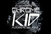 ChromeKid - Futuristic Y2K Font, a Sans Serif Font by HipFonts (Thumbnail 1 of 8)