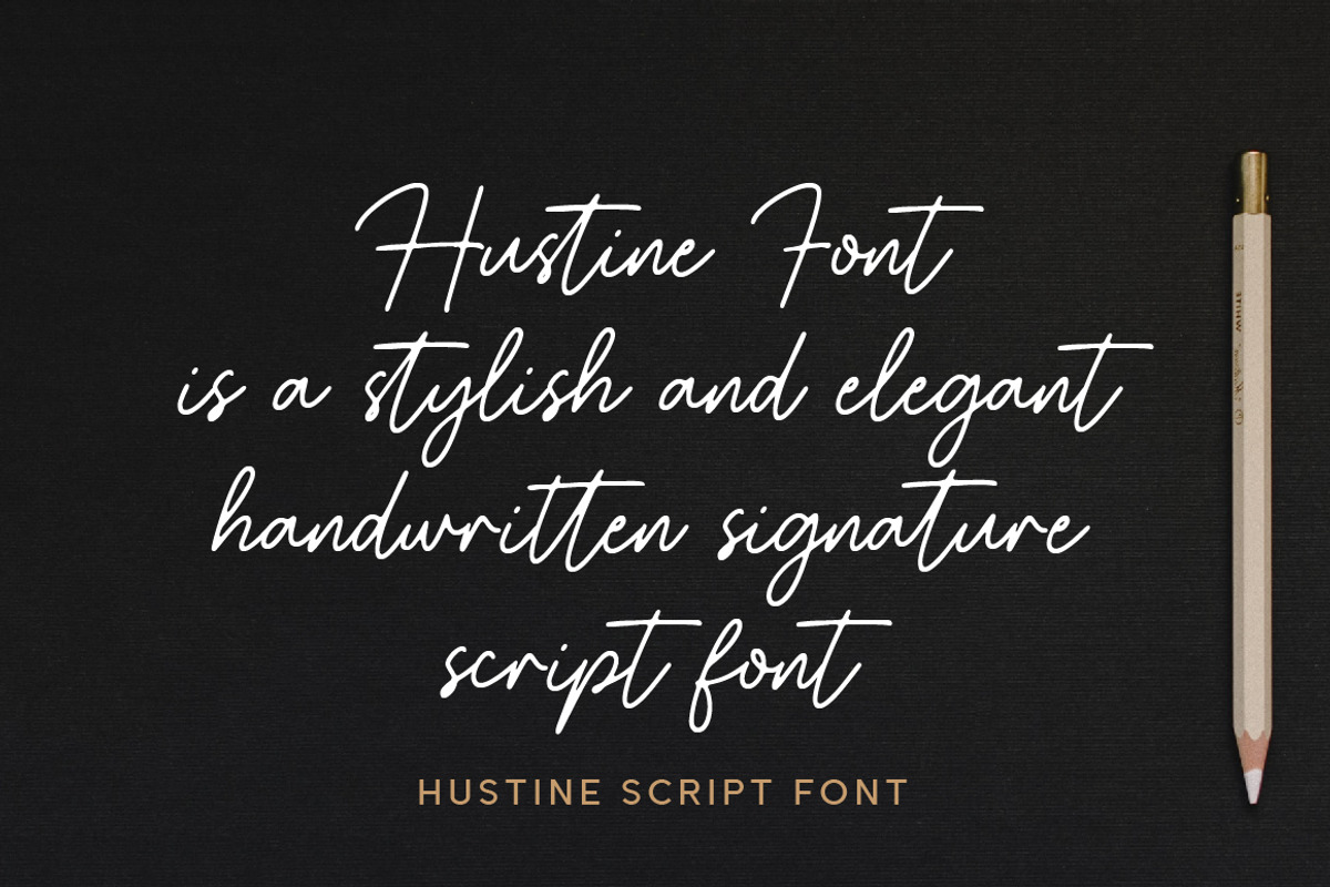 Hustine Signature Script Font, a Script Font by Typebae (Photo 6 of 8)
