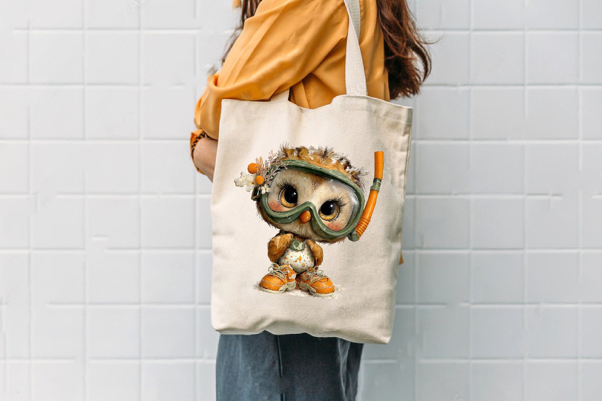 Whimsical Summer Owl Clipart PNG, an Illustration by CreationArt (Photo 4 of 7)