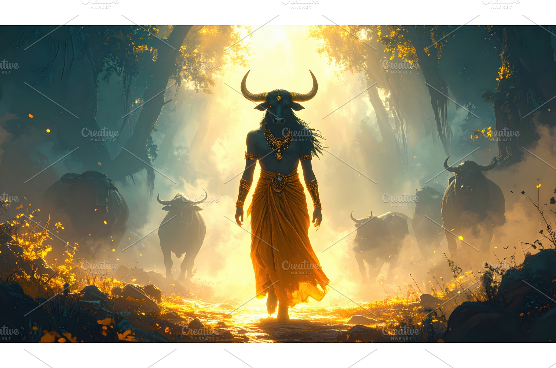 Mythical humanoid bull figure, an Animal Photo by Igor Tichonow