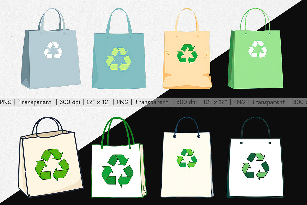 Eco Bag Clipart, a Graphic by Artnoy (Photo 2 of 5)