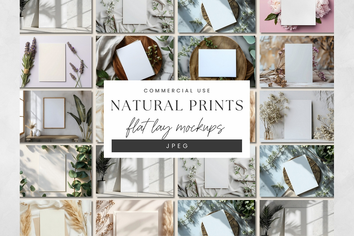 Natural Flat Lay Mockups Bundle, a Decorative Illustration by illuztrate (Photo 1 of 15)