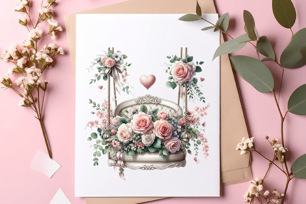 Valentine Clipart Romance Garden Png, an Illustration by SinaCreation (Photo 9 of 11)