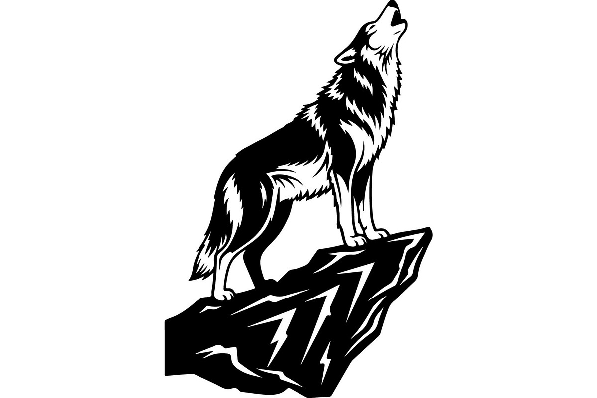 Wolf Silhouette Vector Bundle, an Animal Illustration by Designer_Momina (Photo 10 of 21)
