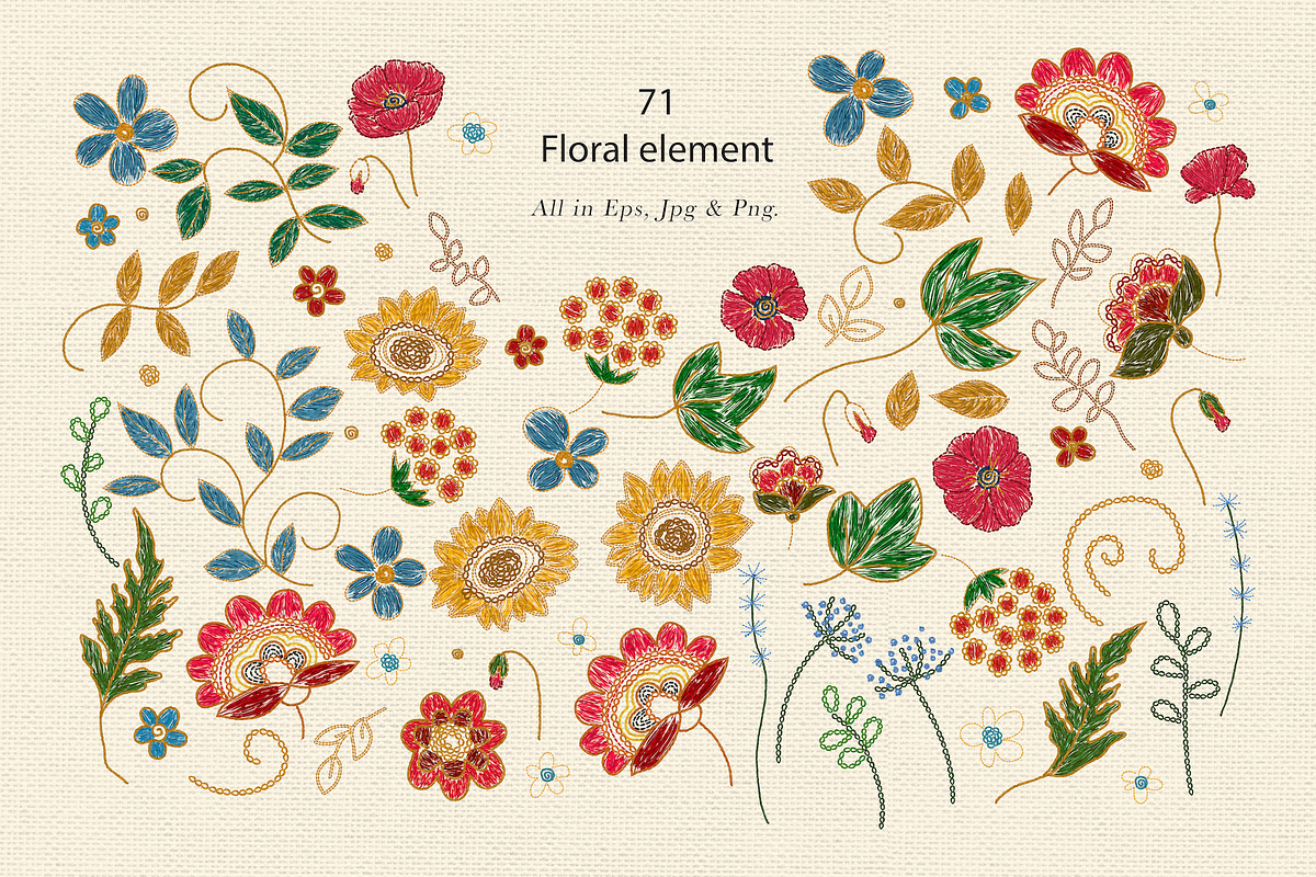 Ukrainian Embroidery Flowers, a Decorative Illustration by Red Ink (Photo 9 of 9)