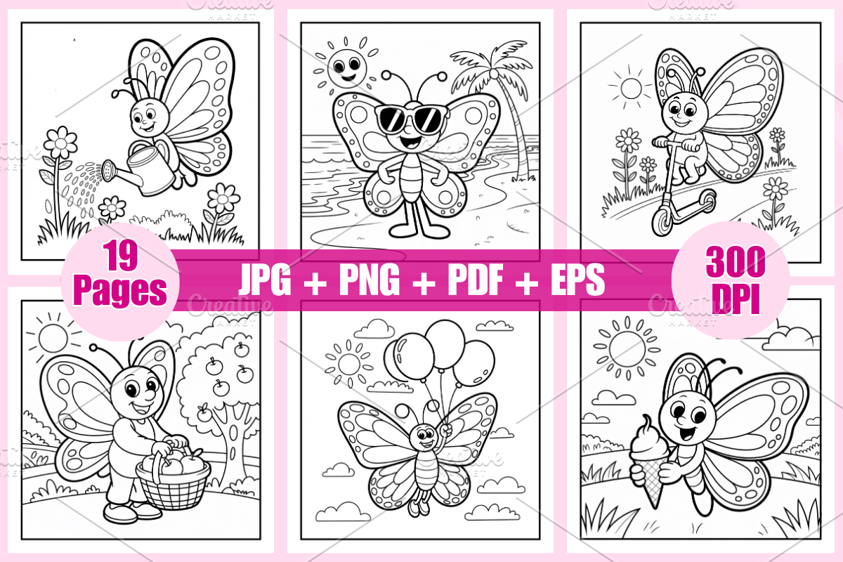 Cute Butterfly For Kids, an Animal Illustration by Coco Bloom (Photo 2 of 3)