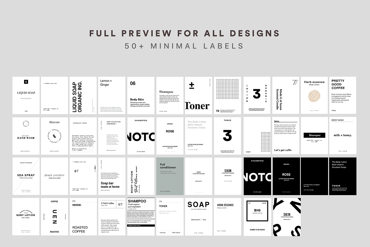 50+ Minimal Labels/Stickers Canva/Ai, a Branding & Logo Template by Coco Shop (Photo 8 of 8)