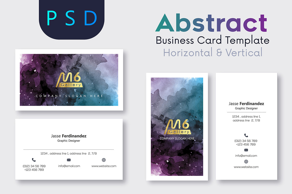 Unique 50 Business Card Bundle, a Business Card Template by M6 Gallery (Photo 11 of 151)