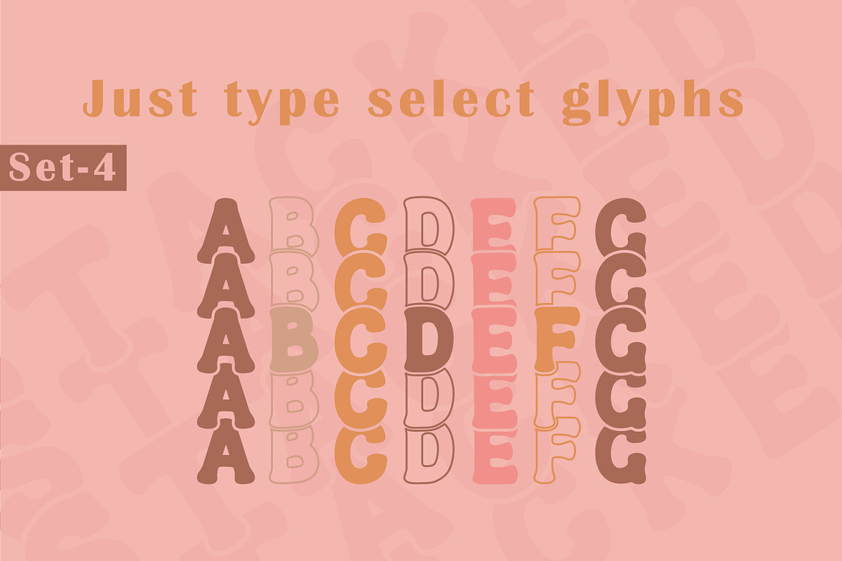 Wavy Stacked Bundle- Retro Font, a Serif Font by MaxArt Foundry (Photo 5 of 14)