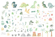 DINOSAUR watercolor clipart., an Animal Illustration by OlliArtDesign (Thumbnail 10 of 12)
