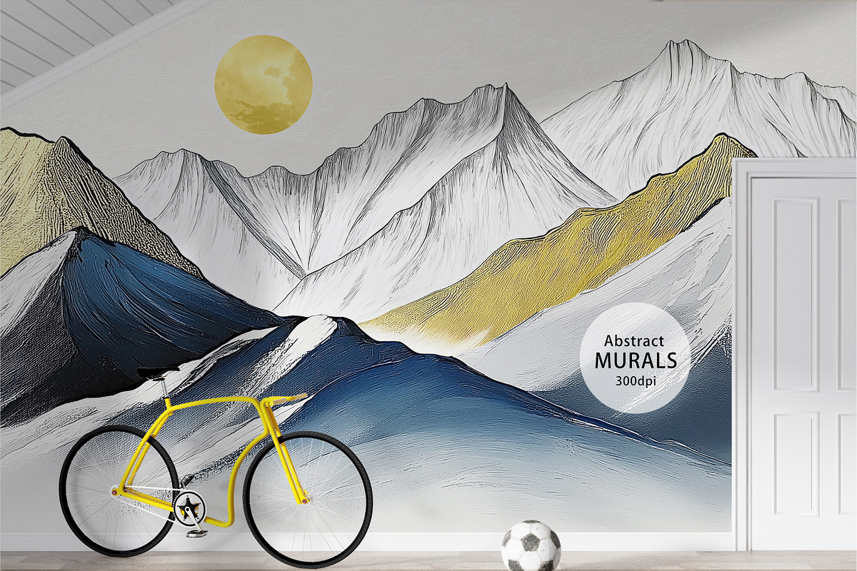 Oil painting golden mountain wallpap, a Decorative Illustration by fei long (Photo 2 of 10)