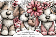 Whimsical Spring Dog Clipart, an Illustration by GatewayDesign (Thumbnail 4 of 4)