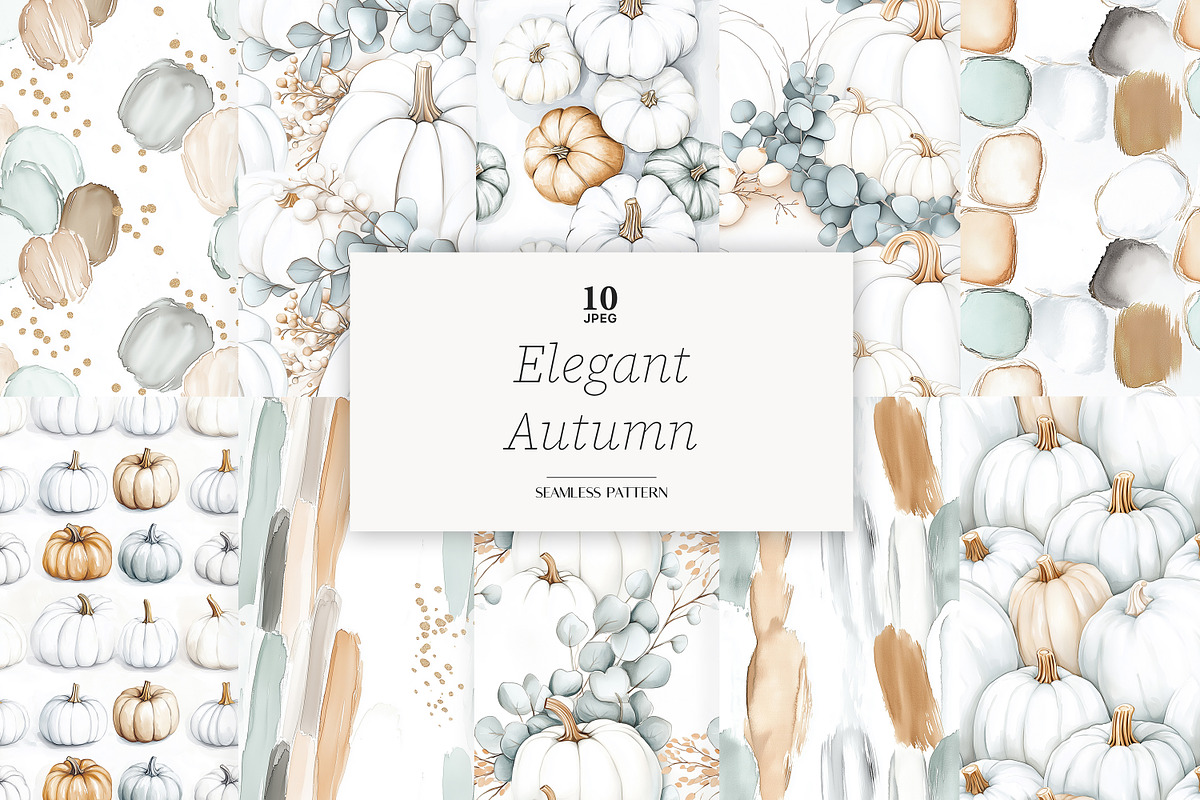 Elegant Autumn Seamless Paper Bundle, a Pattern Graphic by GlamArtZhanna (Photo 1 of 4)
