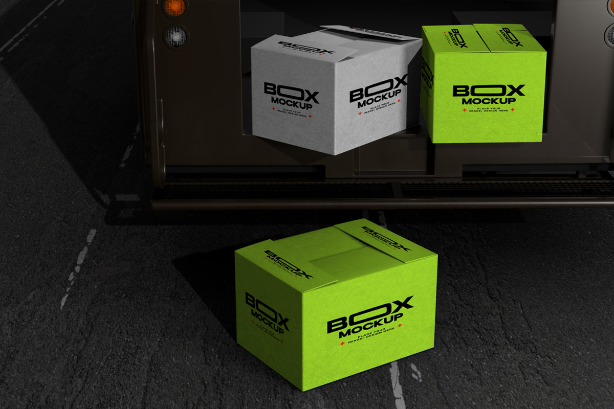 Shipping Cardboard Box Mockup, a Product Mockup by Mockupnine (Photo 6 of 7)