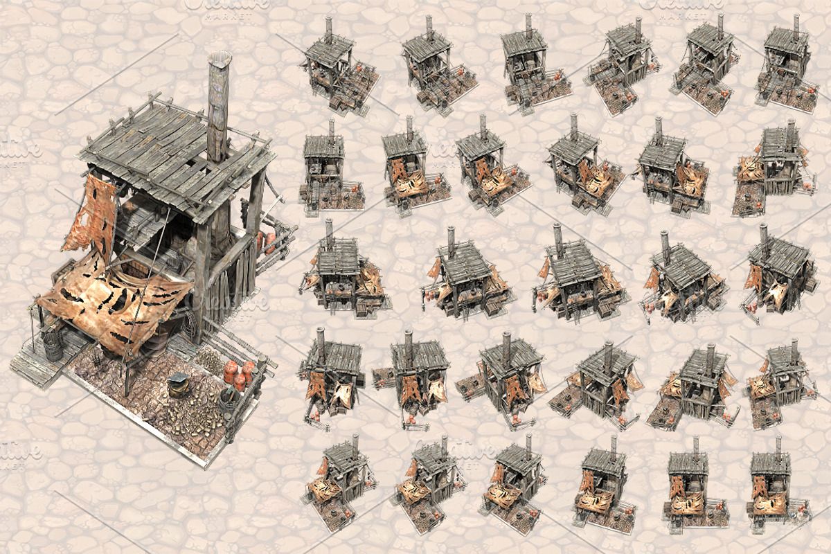 Isometric Ancient City Pack, an Object Graphic by Beatheart Creative Studio (Photo 14 of 77)