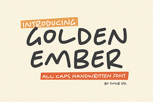 Golden Ember Font, a Handwritten Font by Timurtype