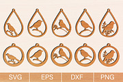 Bird Earrings Laser Cut SVG Bundle, an Object Graphic by jannatulpakhi (Thumbnail 1 of 8)