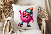 Retro Monster PNG Sublimation Bundle, an Illustration by Pixels.Craft (Thumbnail 7 of 7)