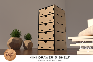 Small Desk storage Organizer 5Drawer
