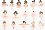 Pink Ballet Clipart Baby Ballerina, a Person Illustration by SugarCloudStudioArt (Thumbnail 6 of 9)