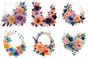 Garden Flowers Clipart, an Illustration by DreamArtGraphic (Thumbnail 4 of 4)