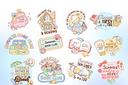 Coastal Summer Bookish Quotes Bundle, a Seasonal Illustration by Huxmay (Thumbnail 3 of 9)