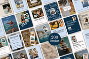 Travel Agent Instagram Templates, a Social Media Template by Warmsoulgallery (Thumbnail 1 of 10)