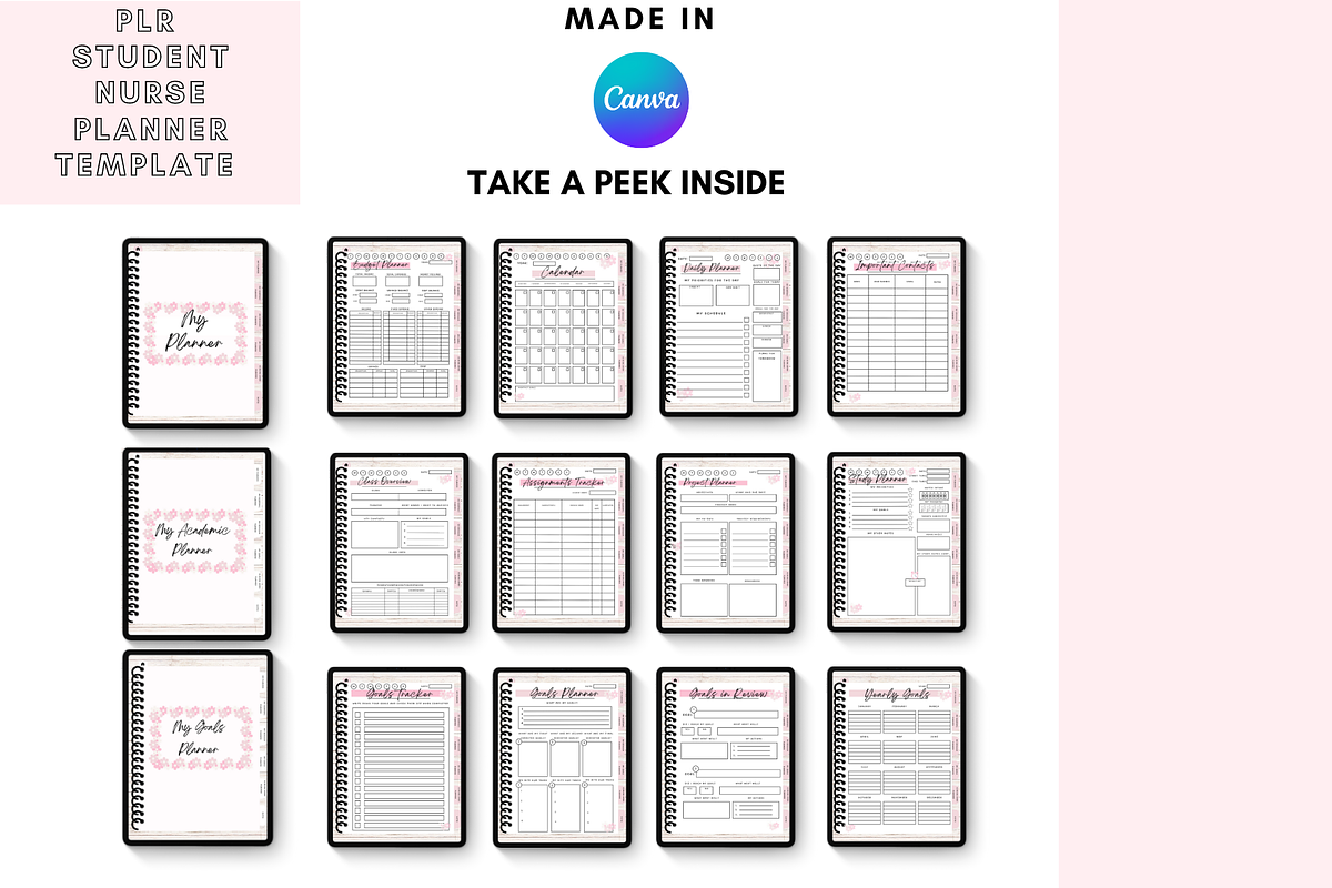 Canva Student Nurse Digital Planner, a Stationery Template by DigitalbossCreations (Photo 5 of 8)