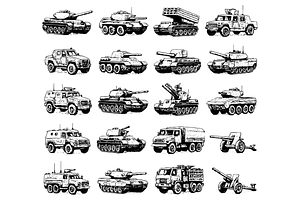 Military Tanks and Vehicles, an Object Graphic by RT Studio