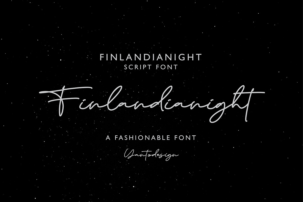 Finlandianight Script Signature Font, a Script Font by yantodesign (Photo 1 of 10)