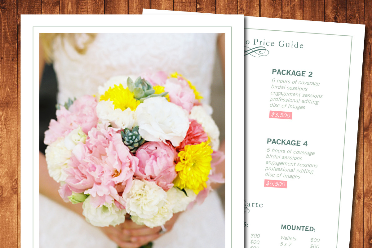 photography pricing template, a Brochure Template by DonyDesigns (Photo 1 of 2)