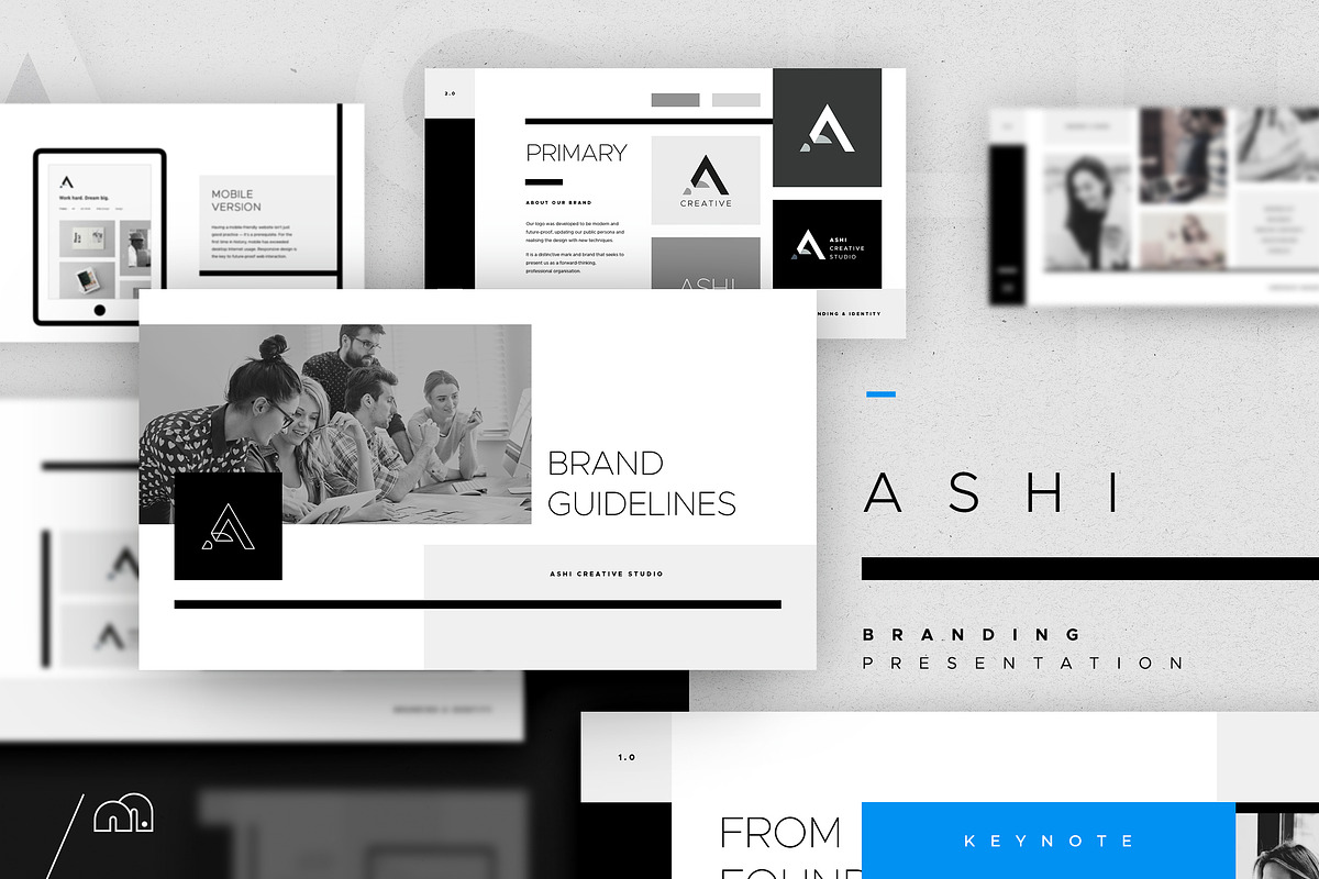 Brand Keynote - Ashi, a Presentation Template by bilmaw creative (Photo 1 of 8)