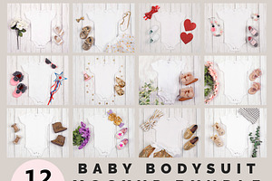 Onesie Mockup Bundle, Baby Bodysuit