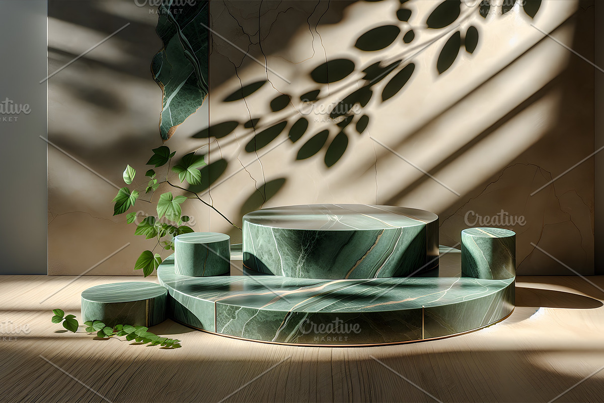 10 3D marble stone podium Bundle, a Background Photo by zahidhossainalif (Photo 5 of 11)
