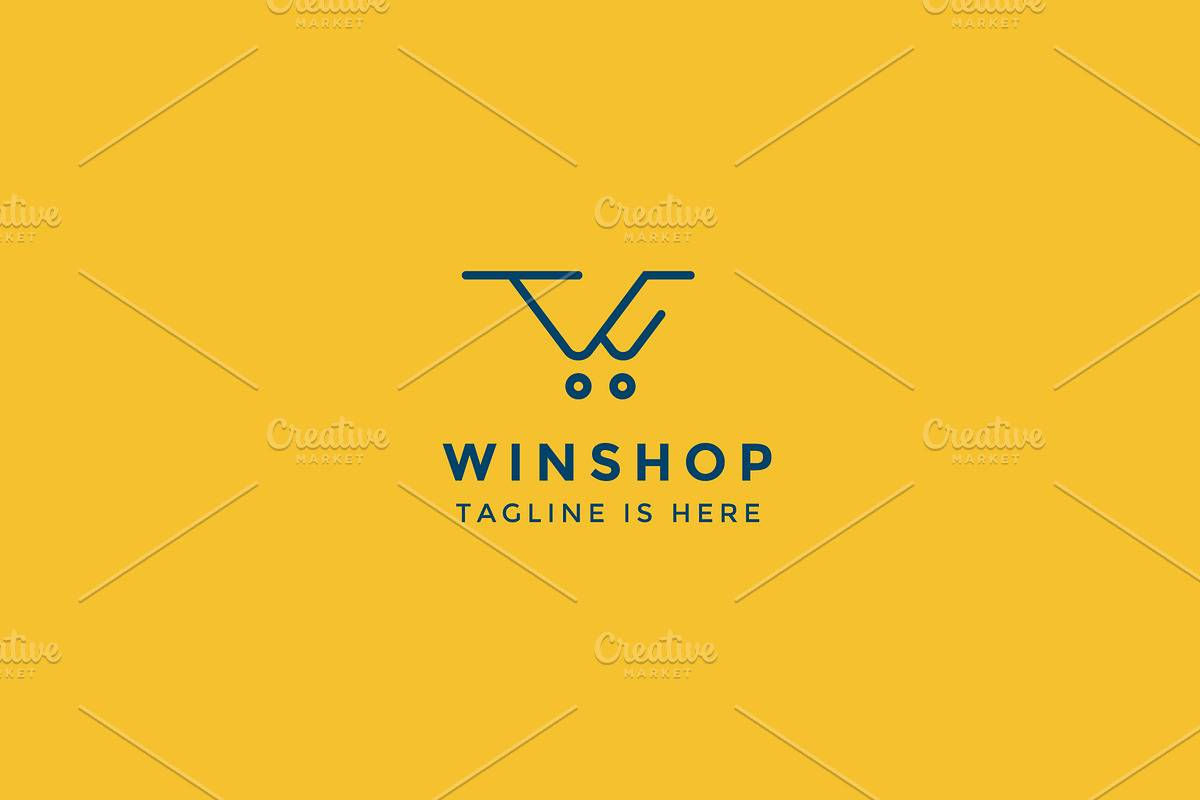 Shopping cart letter W logo, a Branding & Logo Template by Izalsye (Photo 4 of 4)