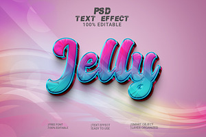 3d Jelly Text Style Effect