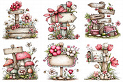 Whimsical Spring Singpost Clipart, an Illustration by Daily.Designs (Thumbnail 7 of 7)