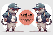 Cool Cat Animal Character, an Animal Illustration by Xinyan Studio (Thumbnail 1 of 2)