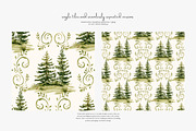 woodland seamless pattern set, a Pattern Graphic by Patishop Art (Thumbnail 5 of 10)